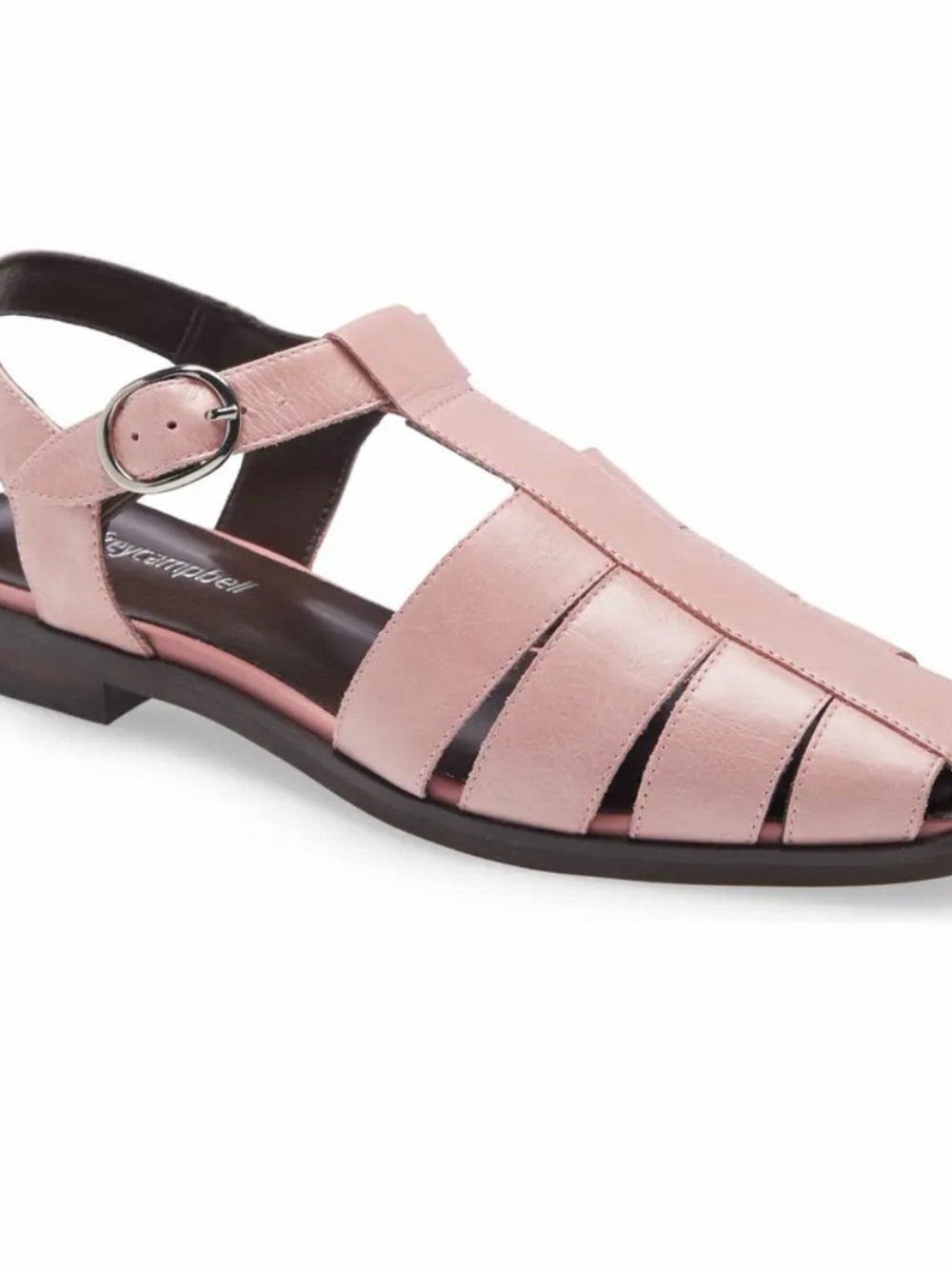 Jeffrey Campbell Landen pink Leather Fisherman Sandal